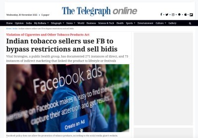 Vital Strategies, a public health group, has documented 271 instances of direct, and 73 instances of indirect marketing that linked the product to lifestyle or festivals